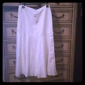 Ann Taylor long white skirt